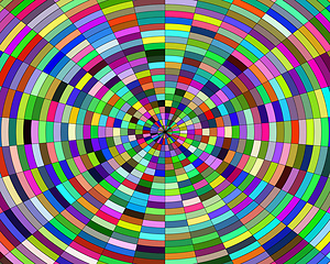 Image showing background abstraction in a circle