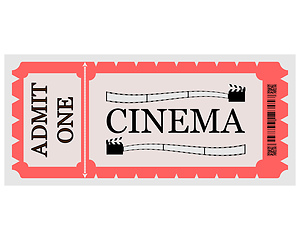 Image showing movie ticket with captions