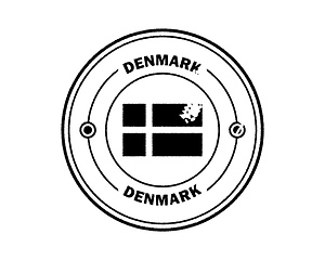 Image showing round blurred stamp of denmark