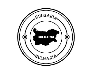 Image showing round stamp of bulgaria