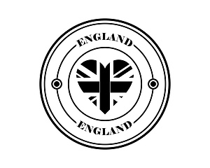 Image showing round stamp of england