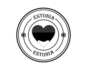 Image showing round stamp of estonia