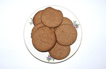 Image showing homemade oatmeal cookies