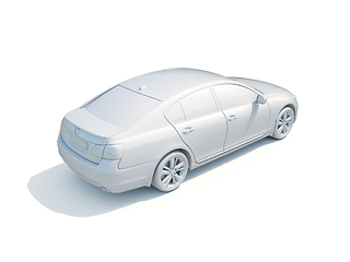 Image showing 3d Car White Blank Template