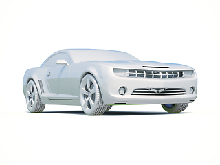 Image showing 3d Car White Blank Template