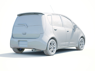 Image showing 3d Car White Blank Template