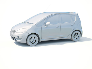 Image showing 3d Car White Blank Template