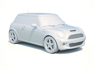 Image showing 3d Car White Blank Template