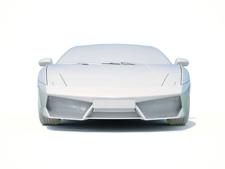 Image showing 3d Car White Blank Template