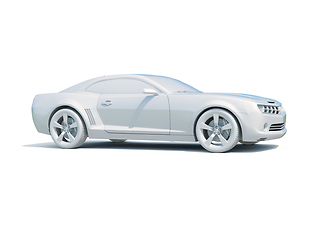 Image showing 3d Car White Blank Template