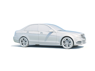 Image showing 3d Car White Blank Template