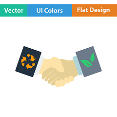 Image showing Ecological handshakes icon