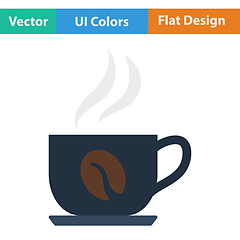 Image showing Flat design icon of Coffee cup