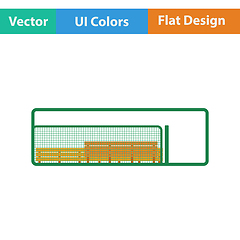 Image showing Baseball reserve bench icon