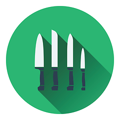 Image showing Kitchen knife set icon