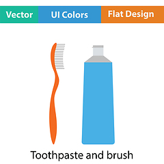 Image showing Toothpaste and brush icon