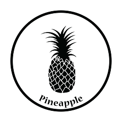 Image showing Icon of Pineapple