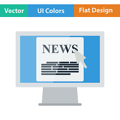 Image showing Monitor with news icon