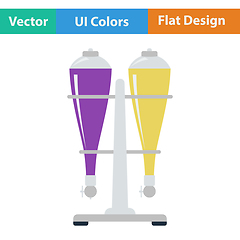 Image showing Flat design icon of Soda siphon equipment 