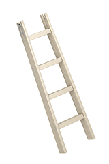 Image showing Wood double step ladder