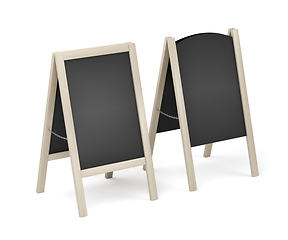 Image showing Wooden menu display boards
