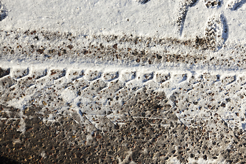 Image showing track in the snow, winter