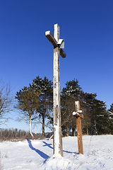 Image showing Religious wooden cross