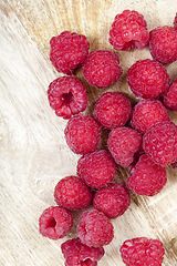 Image showing raspberries close up