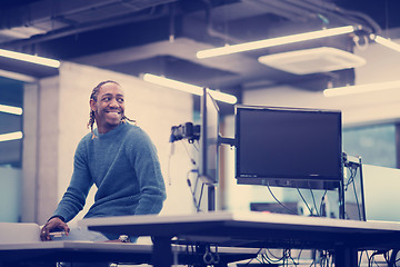 Image showing Portrait of black male software developer