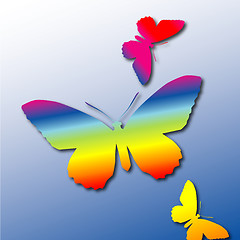 Image showing Rainbow Butterflies