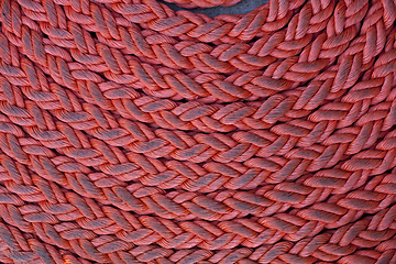 Image showing Red rope texture