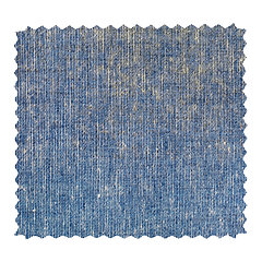 Image showing Blue jeans zigzag fabric sample