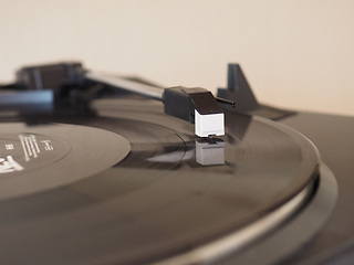 Image showing Vinyl record spinning