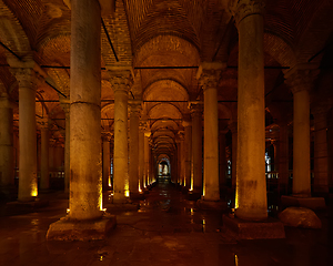 Image showing The Basilica Cistern - underground water reservoir build by Empe