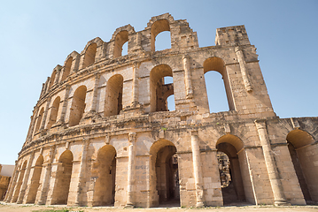 Image showing Roman amphitheater in El Djem Tunisia