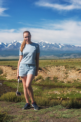 Image showing Woman taking selfie on mobile phone