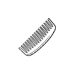 Image showing Comb hand drawn sketch icon.