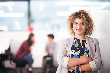 Image showing Portrait of successful female software developer