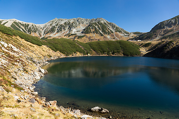 Image showing Mikurigaike pond in the Tateyama mountain