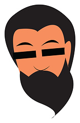 Image showing Long beard vector or color illustration