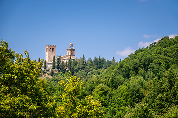 Image showing historic church on a hill, Marche Italy