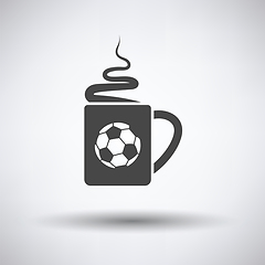 Image showing Football fans coffee cup with smoke icon