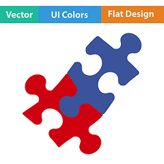 Image showing Flat design icon of Puzzle decision