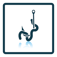 Image showing Icon of worm on hook