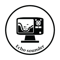 Image showing Icon of echo sounder  