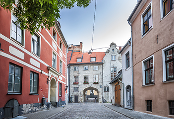 Image showing The Swedish Gate In Riga old Town