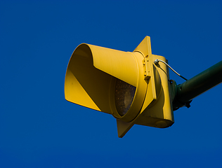 Image showing Yellow Traffic light