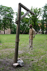 Image showing Hanged man in gallows