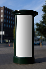 Image showing Blank outdoor advertising column