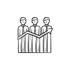 Image showing Businessmen success hand drawn sketch icon.